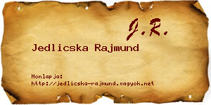 Jedlicska Rajmund névjegykártya